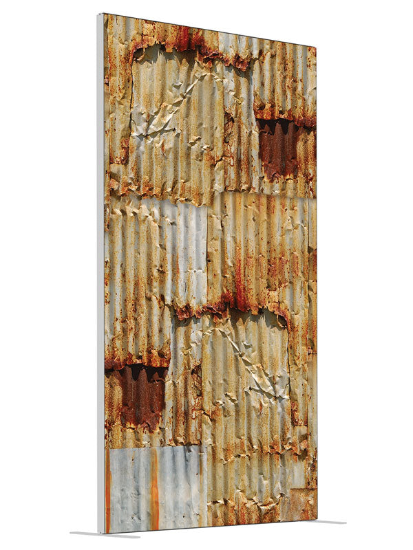 Rusted Out shown at an angled view, photography backdrop panel for Denny StudioEdge silicone edge frame, 4 ft