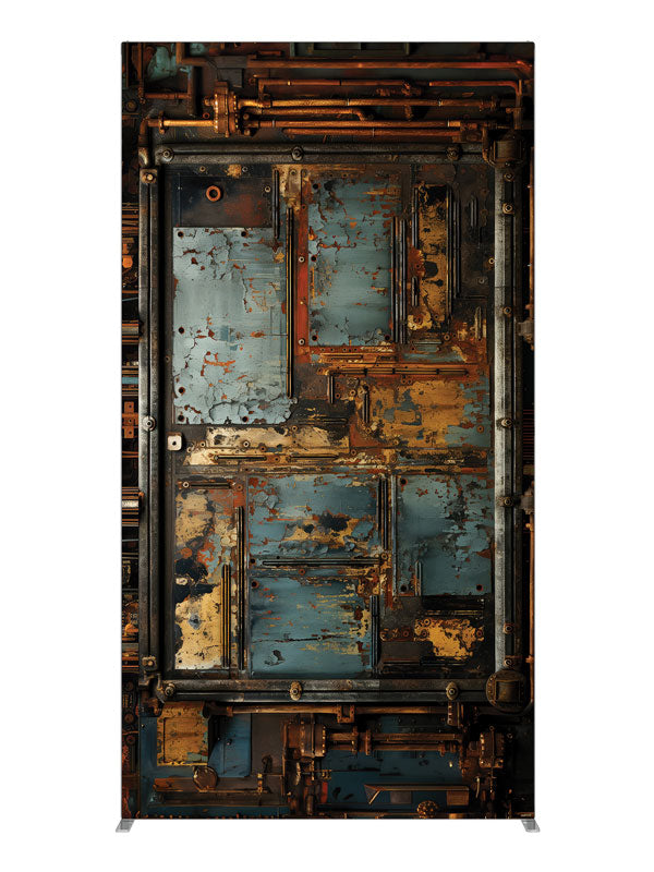 Rustic Industrial Decay Panel, photography backdrop panel for Denny StudioEdge silicone edge frame, 4 ft