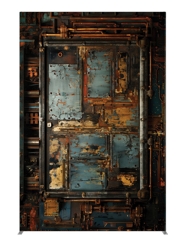 Rustic Industrial Decay Panel, photography backdrop panel for Denny StudioEdge silicone edge frame, 5 ft