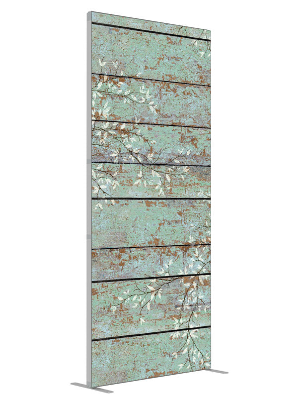 Rustic Weathered Wood shown at an angled view, photography backdrop panel for Denny StudioEdge silicone edge frame, 3 ft