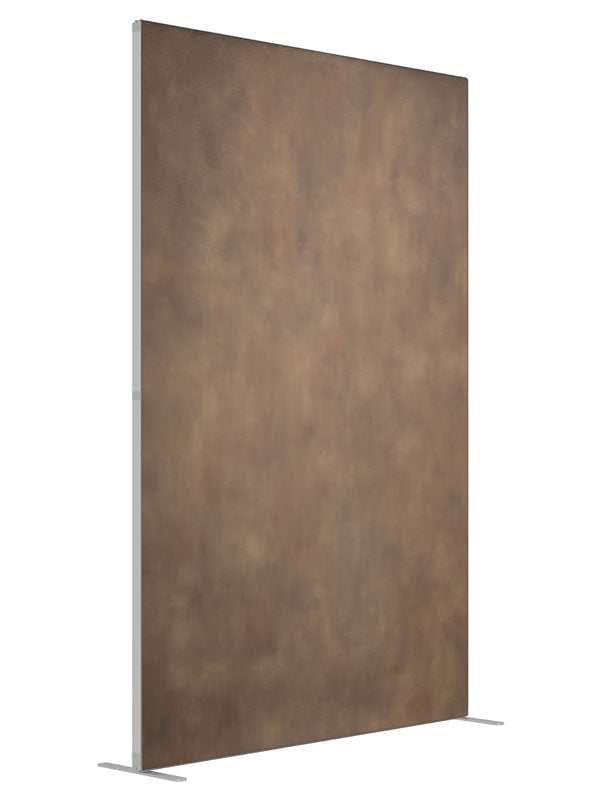 Sandal Brown Derby shown at an angled view, photography backdrop panel for Denny StudioEdge silicone edge frame, 5 ft