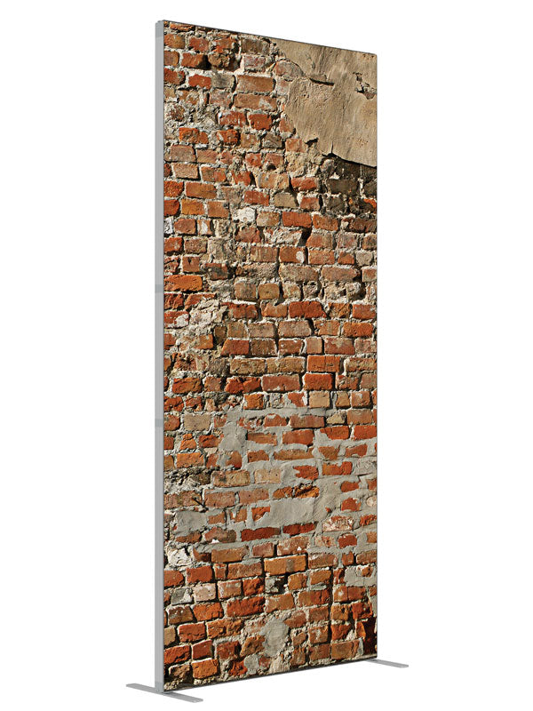 Santa Fe Brick shown at an angled view, photography backdrop panel for Denny StudioEdge silicone edge frame, 3 ft