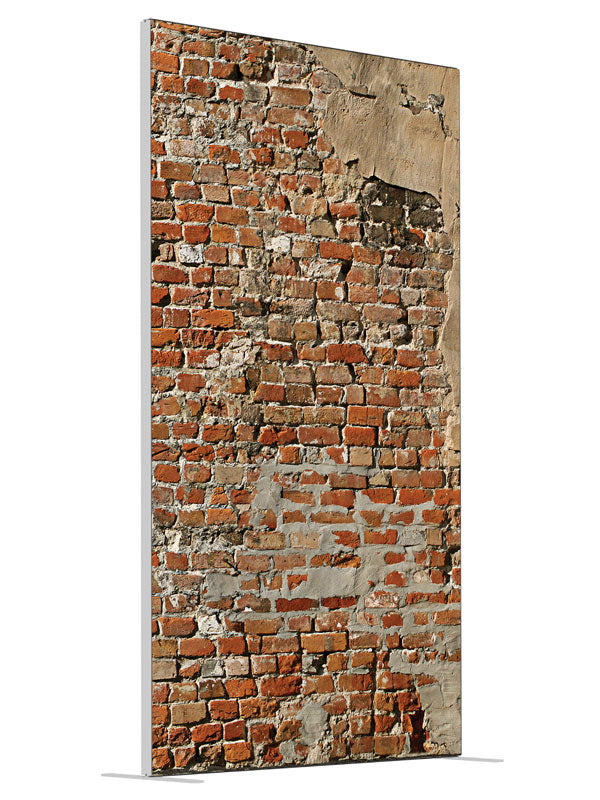 Santa Fe Brick shown at an angled view, photography backdrop panel for Denny StudioEdge silicone edge frame, 4 ft