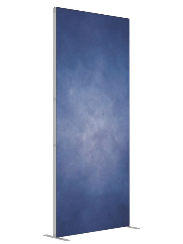 Sapphire shown at an angled view, photography backdrop panel for Denny StudioEdge silicone edge frame, 3 ft
