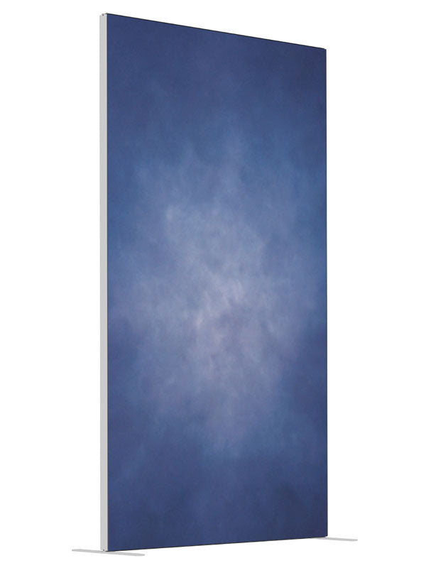 Sapphire shown at an angled view, photography backdrop panel for Denny StudioEdge silicone edge frame, 4 ft