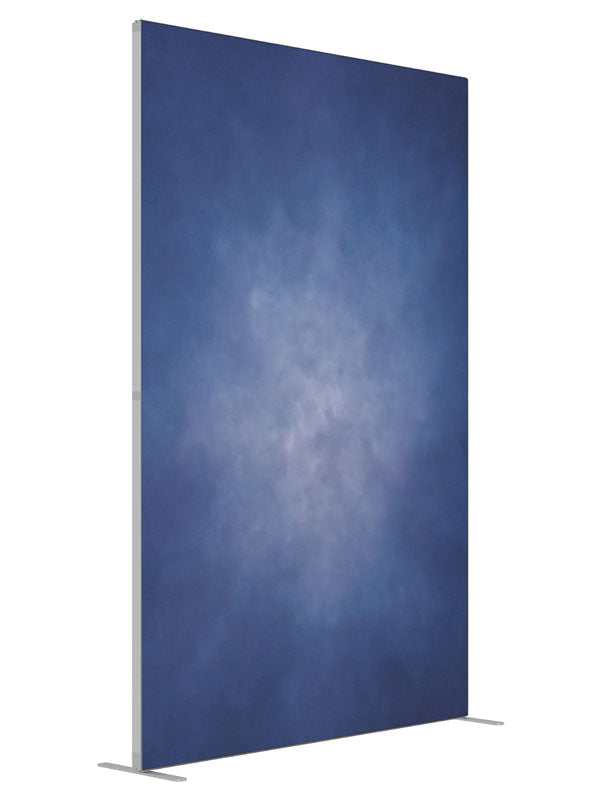 Sapphire shown at an angled view, photography backdrop panel for Denny StudioEdge silicone edge frame, 5 ft