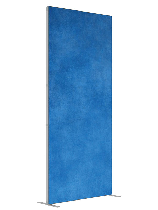 School Blue shown at an angled view, photography backdrop panel for Denny StudioEdge silicone edge frame, 3 ft