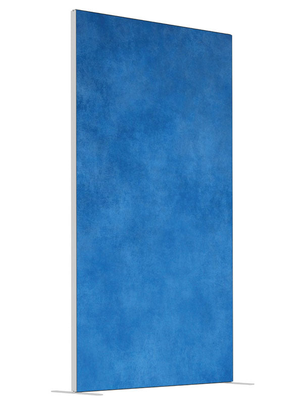 School Blue shown at an angled view, photography backdrop panel for Denny StudioEdge silicone edge frame, 4 ft