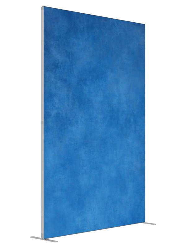 School Blue shown at an angled view, photography backdrop panel for Denny StudioEdge silicone edge frame, 5 ft
