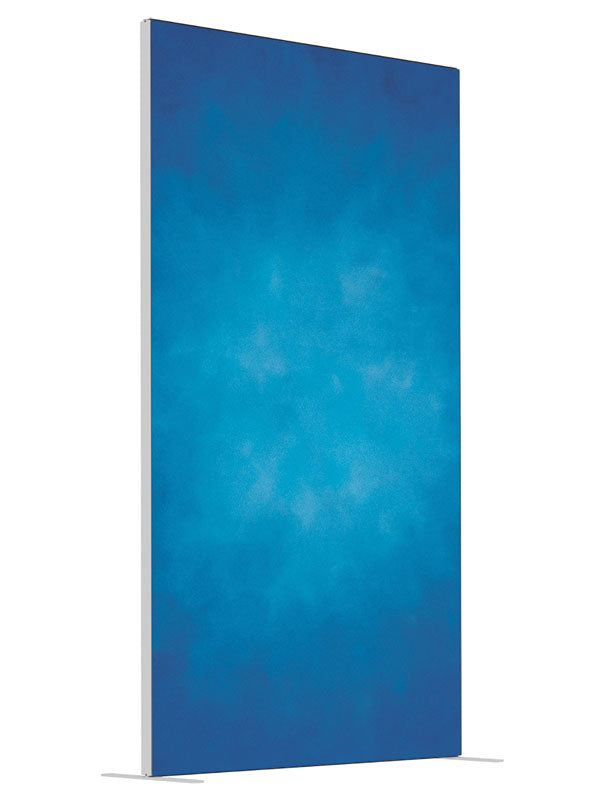 Scuba Blue shown at an angled view, photography backdrop panel for Denny StudioEdge silicone edge frame, 4 ft