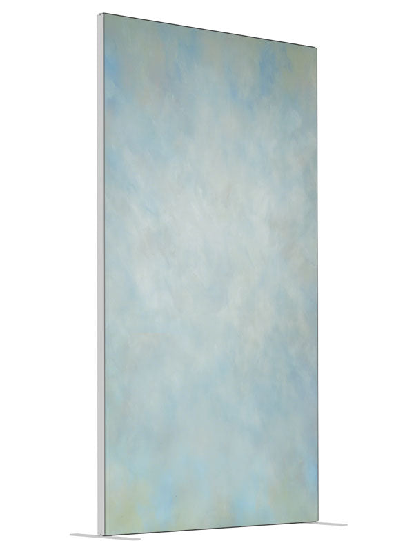 Sea Mist shown at an angled view, photography backdrop panel for Denny StudioEdge silicone edge frame, 4 ft