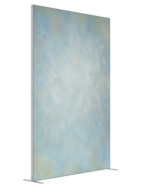 Sea Mist shown at an angled view, photography backdrop panel for Denny StudioEdge silicone edge frame, 5 ft