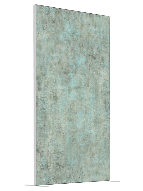 Seafoam shown at an angled view, photography backdrop panel for Denny StudioEdge silicone edge frame, 4 ft
