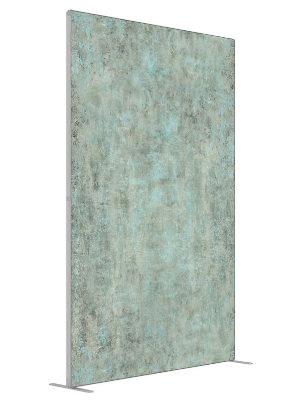 Seafoam shown at an angled view, photography backdrop panel for Denny StudioEdge silicone edge frame, 5 ft