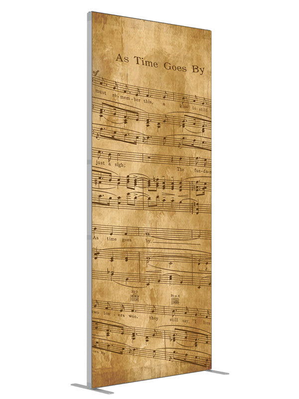 Sheet Music shown at an angled view, photography backdrop panel for Denny StudioEdge silicone edge frame, 3 ft