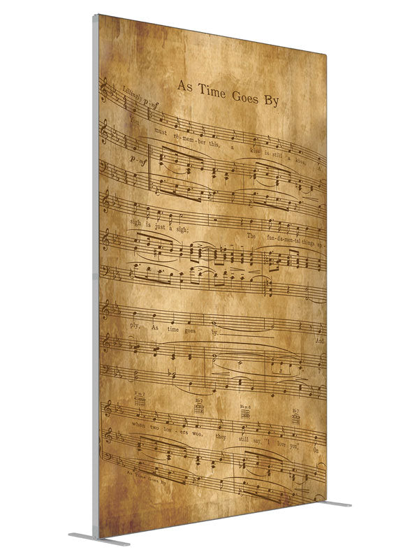 Sheet Music shown at an angled view, photography backdrop panel for Denny StudioEdge silicone edge frame, 5 ft