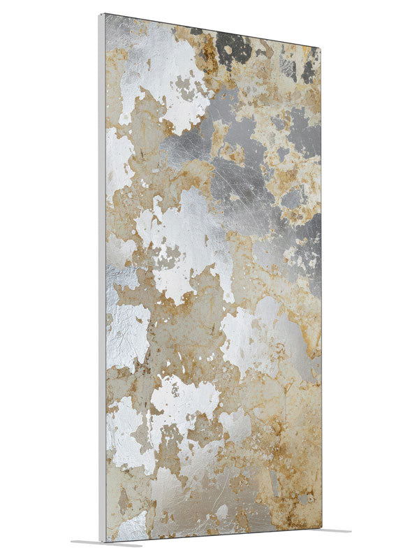 Silver gray beige distressed plaster printed backdrop angled 4ft - Denny StudioEdge SECP-8856