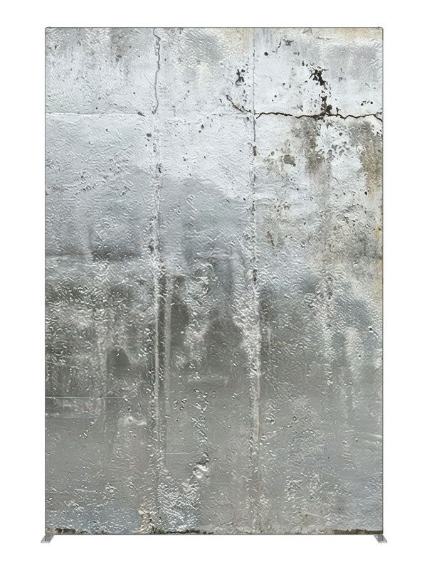 Silver Gray Textured Plaster Wall, photography backdrop panel for Denny StudioEdge silicone edge frame, 5 ft