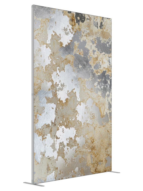 Silver ivory worn plaster texture printed backdrop angled 5ft - Denny StudioEdge SECP-8856