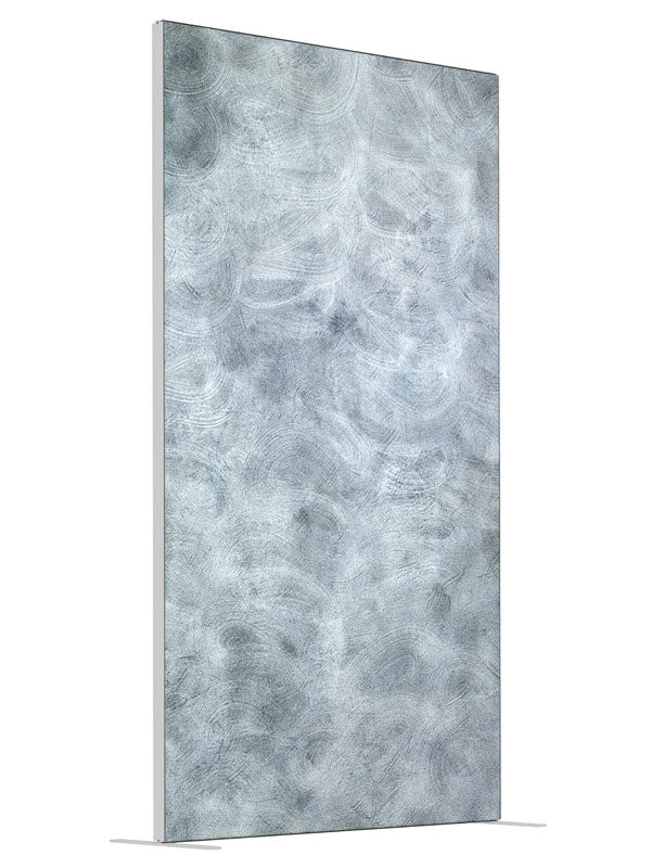 Silver shown at an angled view, photography backdrop panel for Denny StudioEdge silicone edge frame, 4 ft