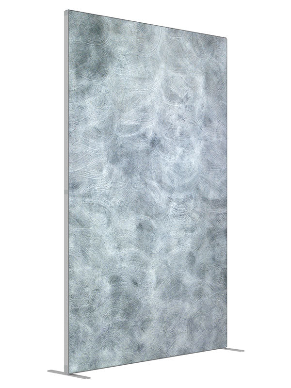Silver shown at an angled view, photography backdrop panel for Denny StudioEdge silicone edge frame, 5 ft