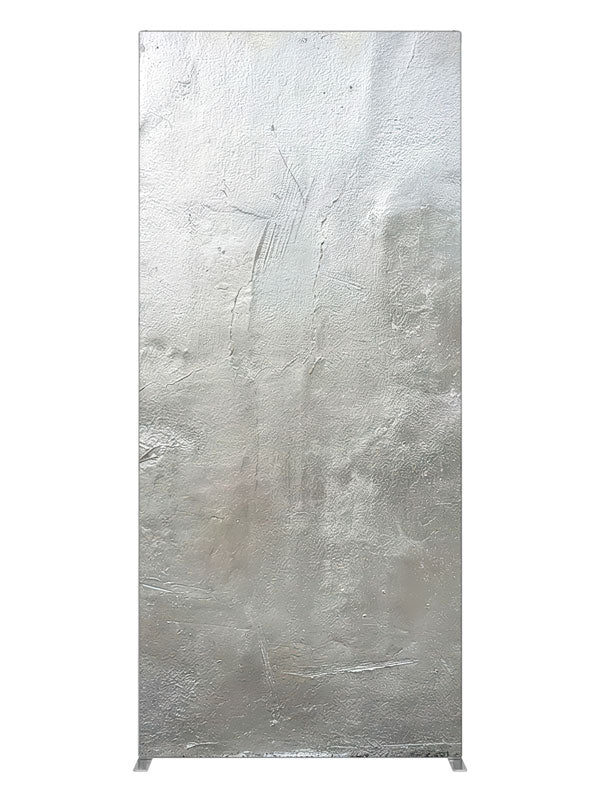 Silver Textured Plaster Wall, photography backdrop panel for Denny StudioEdge silicone edge frame, 3 ft