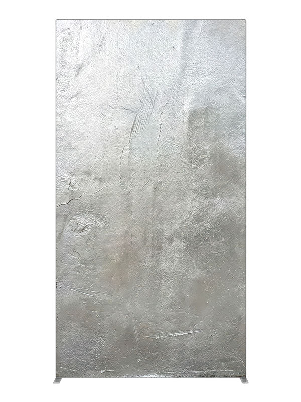 Silver Textured Plaster Wall, photography backdrop panel for Denny StudioEdge silicone edge frame, 4 ft