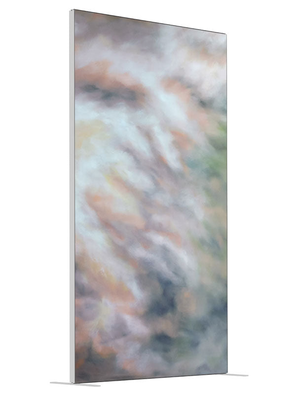Snowy Meadow shown at an angled view, photography backdrop panel for Denny StudioEdge silicone edge frame, 4 ft