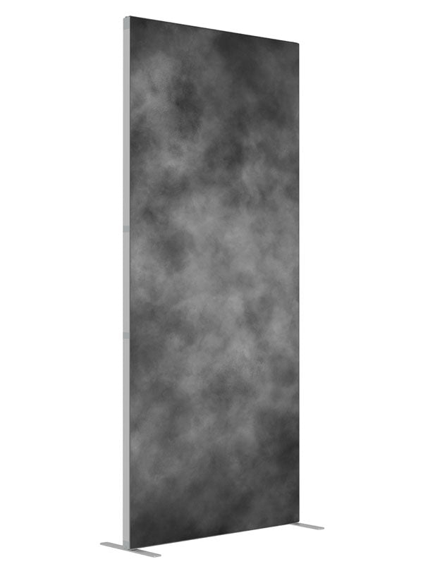 Soft gray neutral hand painted printed backdrop angled view 3ft - Denny StudioEdge SEOM-2568