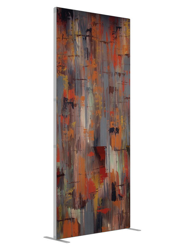 Splat Plank Texture shown at an angled view, photography backdrop panel for Denny StudioEdge silicone edge frame, 3 ft