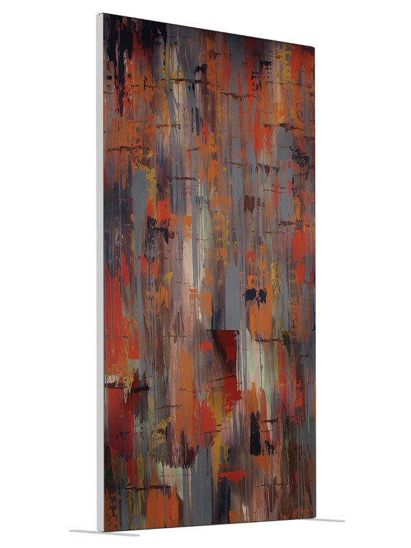 Splat Plank Texture shown at an angled view, photography backdrop panel for Denny StudioEdge silicone edge frame, 4 ft