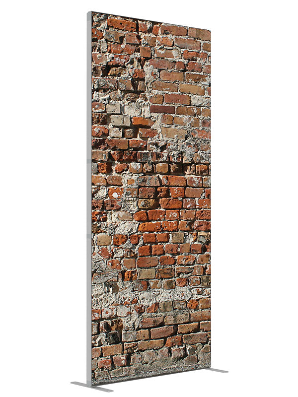 Split Brick shown at an angled view, photography backdrop panel for Denny StudioEdge silicone edge frame, 3 ft