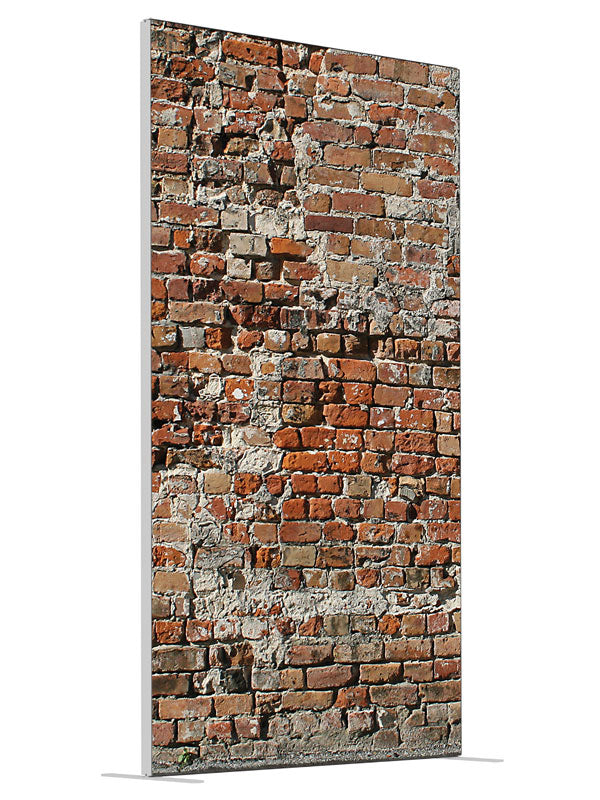 Split Brick shown at an angled view, photography backdrop panel for Denny StudioEdge silicone edge frame, 4 ft