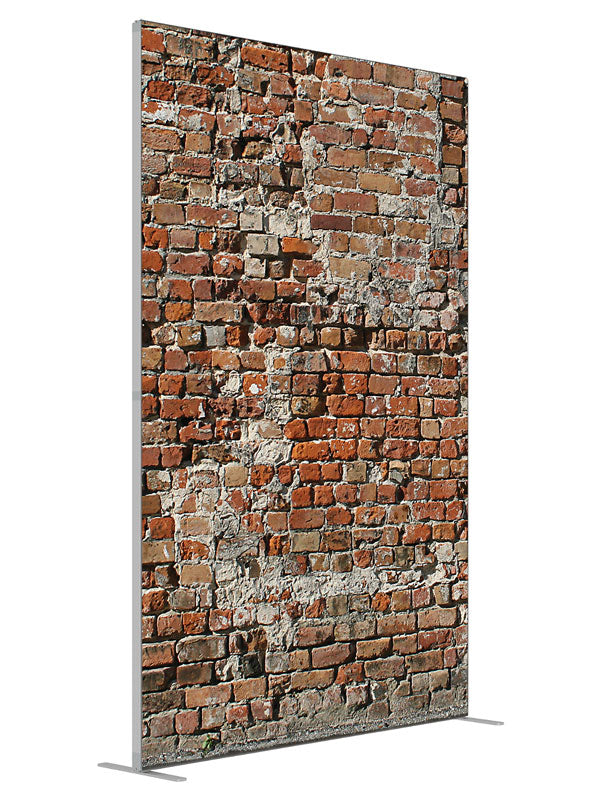 Split Brick shown at an angled view, photography backdrop panel for Denny StudioEdge silicone edge frame, 5 ft