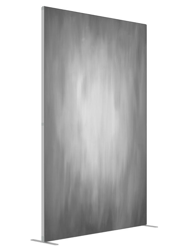 Steaming Gray shown at an angled view, photography backdrop panel for Denny StudioEdge silicone edge frame, 5 ft