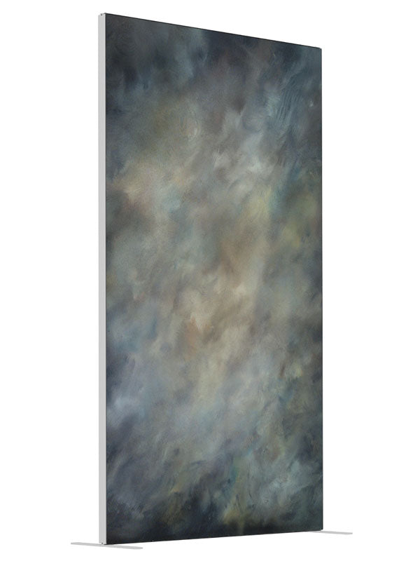 Storm Center shown at an angled view, photography backdrop panel for Denny StudioEdge silicone edge frame, 4 ft