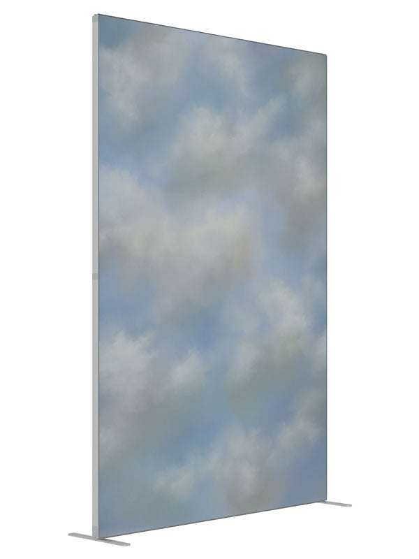 Storm Front shown at an angled view, photography backdrop panel for Denny StudioEdge silicone edge frame, 5 ft