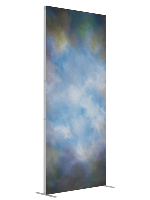 Stormsplit shown at an angled view, photography backdrop panel for Denny StudioEdge silicone edge frame, 3 ft