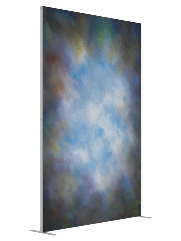 Stormsplit shown at an angled view, photography backdrop panel for Denny StudioEdge silicone edge frame, 5 ft