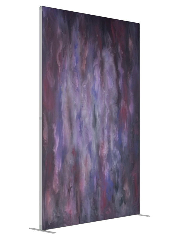 Stormy shown at an angled view, photography backdrop panel for Denny StudioEdge silicone edge frame, 5 ft