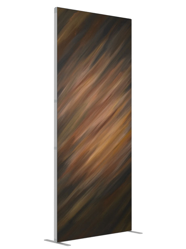 Streaking Brown shown at an angled view, photography backdrop panel for Denny StudioEdge silicone edge frame, 3 ft