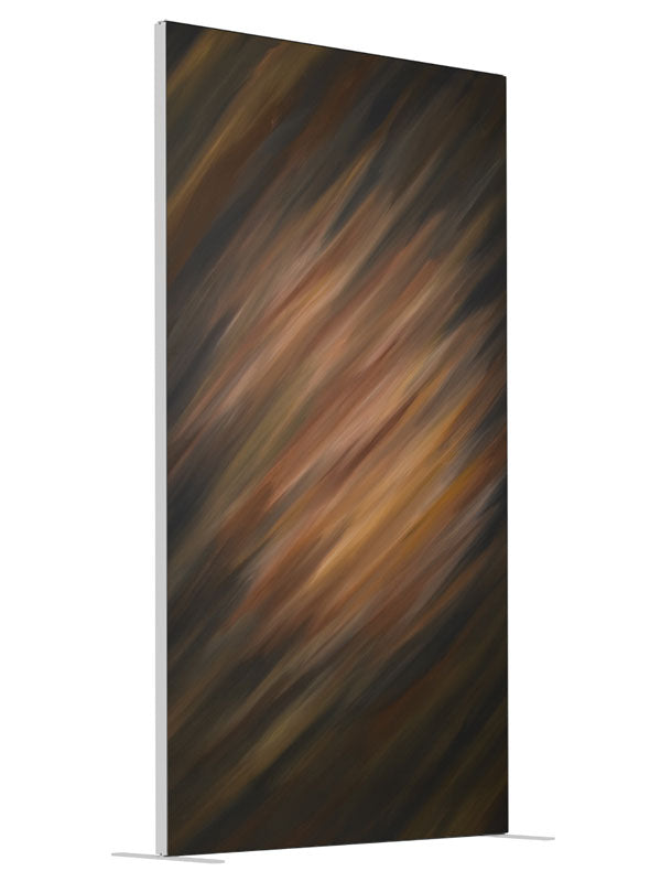 Streaking Brown shown at an angled view, photography backdrop panel for Denny StudioEdge silicone edge frame, 4 ft