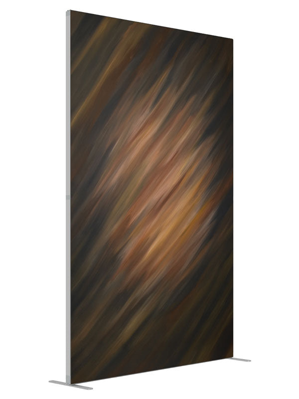 Streaking Brown shown at an angled view, photography backdrop panel for Denny StudioEdge silicone edge frame, 5 ft