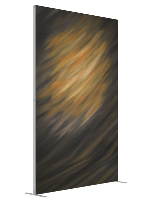 Streaking Orange shown at an angled view, photography backdrop panel for Denny StudioEdge silicone edge frame, 5 ft