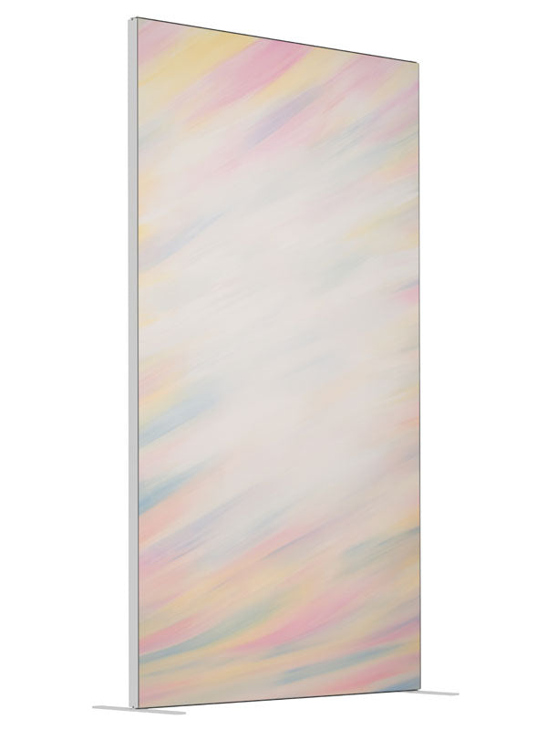 Streaking Pastel shown at an angled view, photography backdrop panel for Denny StudioEdge silicone edge frame, 4 ft