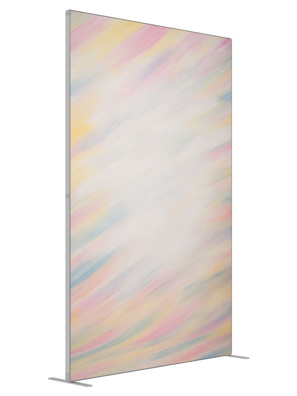Streaking Pastel shown at an angled view, photography backdrop panel for Denny StudioEdge silicone edge frame, 5 ft