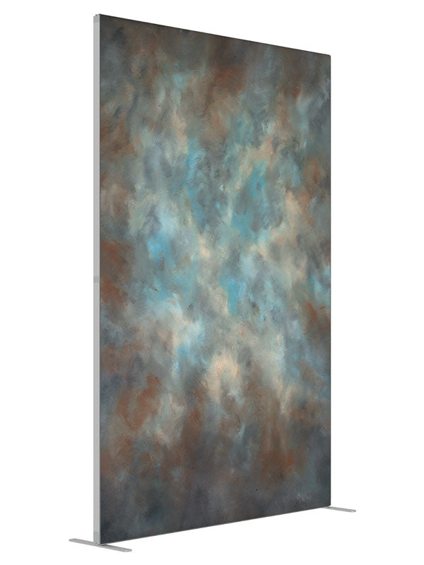 Summer Splash shown at an angled view, photography backdrop panel for Denny StudioEdge silicone edge frame, 5 ft