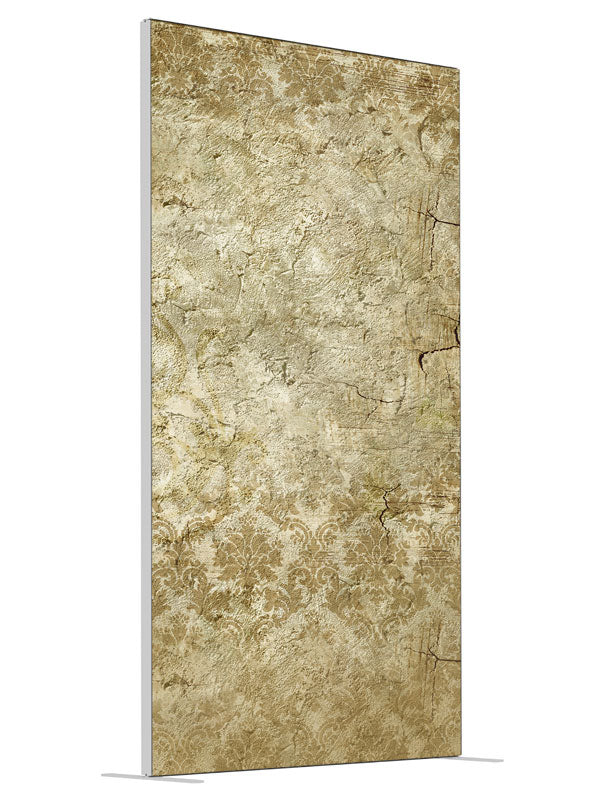 Tan Scrolled Texture shown at an angled view, photography backdrop panel for Denny StudioEdge silicone edge frame, 4 ft