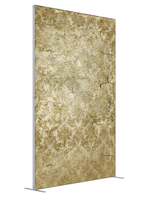 Tan Scrolled Texture shown at an angled view, photography backdrop panel for Denny StudioEdge silicone edge frame, 5 ft