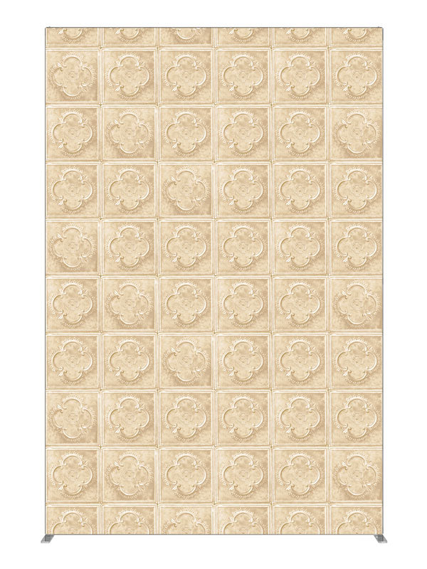 Tan Tile Embossed Tile, photography backdrop panel for Denny StudioEdge silicone edge frame, 5 ft